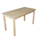 60" Natural Solid Wood Dining Table