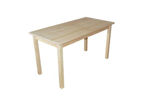 60" Natural Solid Wood Dining Table