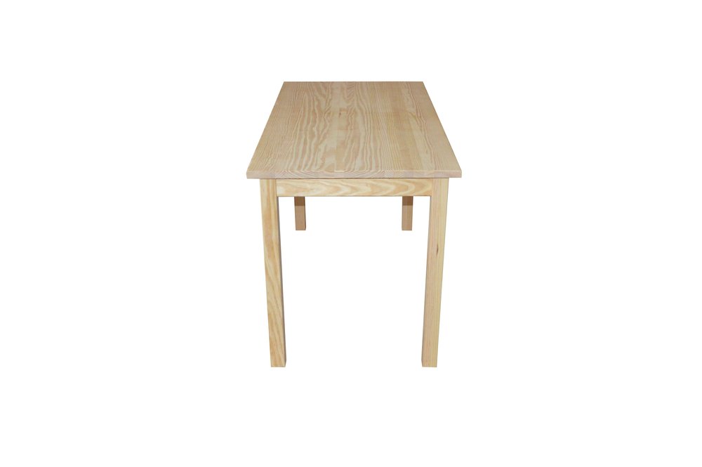 60" Natural Solid Wood Dining Table