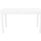 60" White Solid Wood Dining Table