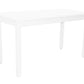 60" White Solid Wood Dining Table