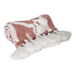 50" X 60" Rust Woven Cotton Striped Throw Blanket with Tassels