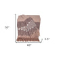 50" X 60" Taupe and Gray Woven Cotton Striped Throw Blanket with Fringe