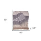 50" X 60" Ivory and Gray Woven Cotton Striped Throw Blanket with Fringe and Embroidery
