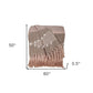 50" X 60" Brown and Tan Woven Cotton Striped Throw Blanket with Fringe and Embroidery