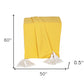 50" X 60" Yellow Woven Cotton Throw Blanket with Tassels