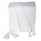 60" X 50" White Woven Cotton Throw Blanket