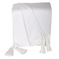60" X 50" White Woven Cotton Throw Blanket
