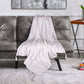 60" X 50" White Woven Cotton Throw Blanket
