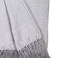 50" X 60" Gray Woven Cotton Herringbone Throw Blanket with Fringe
