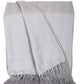 50" X 60" Gray Woven Cotton Herringbone Throw Blanket with Fringe