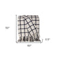 50" X 60" Black and Off White Cotton Woven Plaid Throw Throw Blanket with Fringe