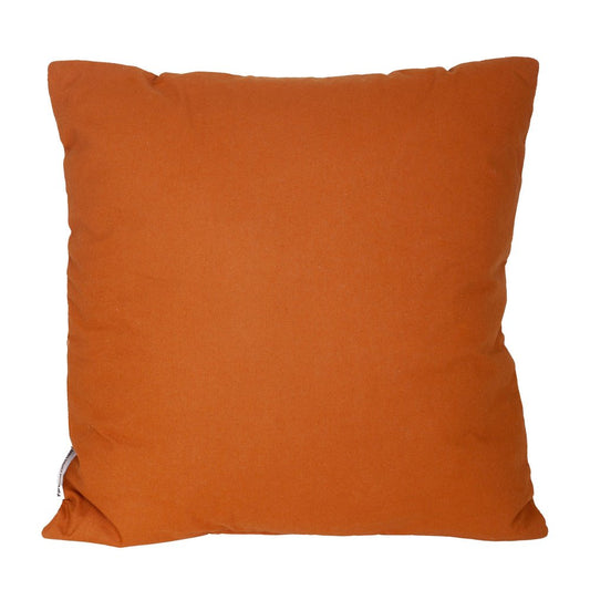 18" Terra Cotta Striped Cotton Throw Pillow With Texture