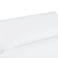 89" White Leather Sofa With Silver Legs