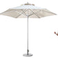 9' White Polyester Round Market Patio Umbrella