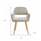 22" Gray and Brown Upholstered Arm Chair
