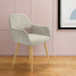 22" Gray and Brown Upholstered Arm Chair