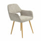 22" Gray and Brown Upholstered Arm Chair