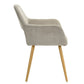 22" Gray and Brown Upholstered Arm Chair