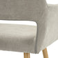 22" Gray and Brown Upholstered Arm Chair