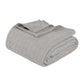 King Silver Cotton Cable Knit Blanket