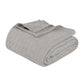 King Silver Cotton Cable Knit Blanket