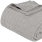 King Silver Cotton Cable Knit Blanket