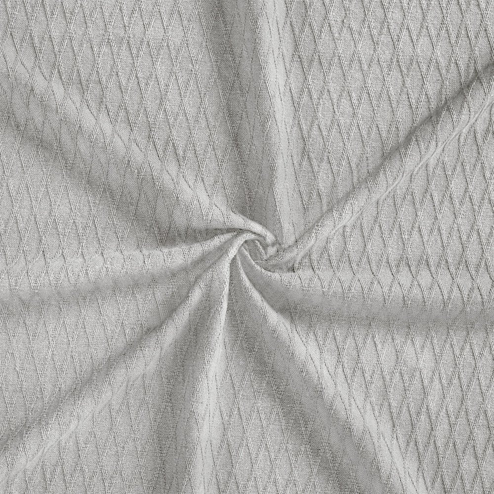 Queen Platinum Cotton Cable Knit Blanket
