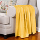 Queen Yellow Cotton Woven Geometric Blanket