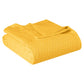 Queen Yellow Cotton Woven Geometric Blanket