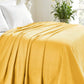 Queen Yellow Cotton Woven Geometric Blanket