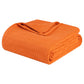 King Burnt Orange Cotton Woven Geometric Blanket