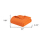 King Burnt Orange Cotton Woven Geometric Blanket