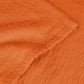 King Burnt Orange Cotton Woven Geometric Blanket