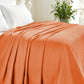King Burnt Orange Cotton Woven Geometric Blanket