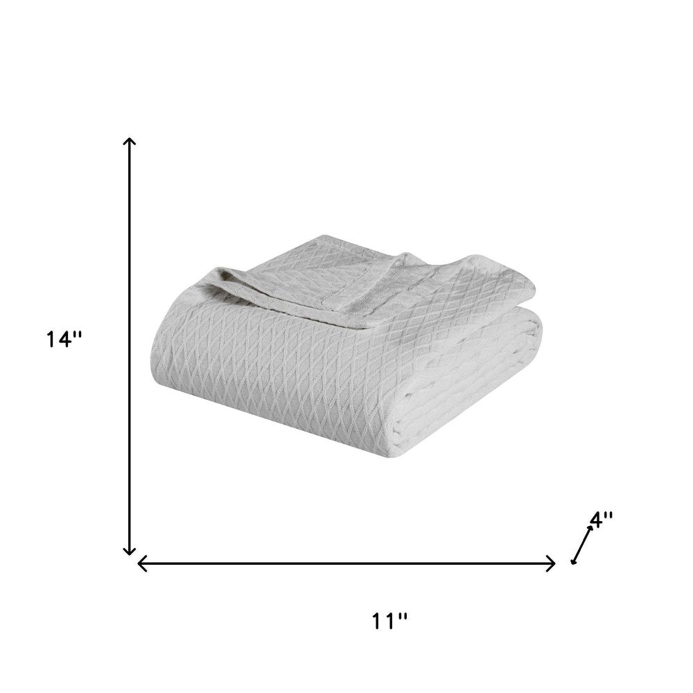 King Platinum Cotton Geometric Blanket