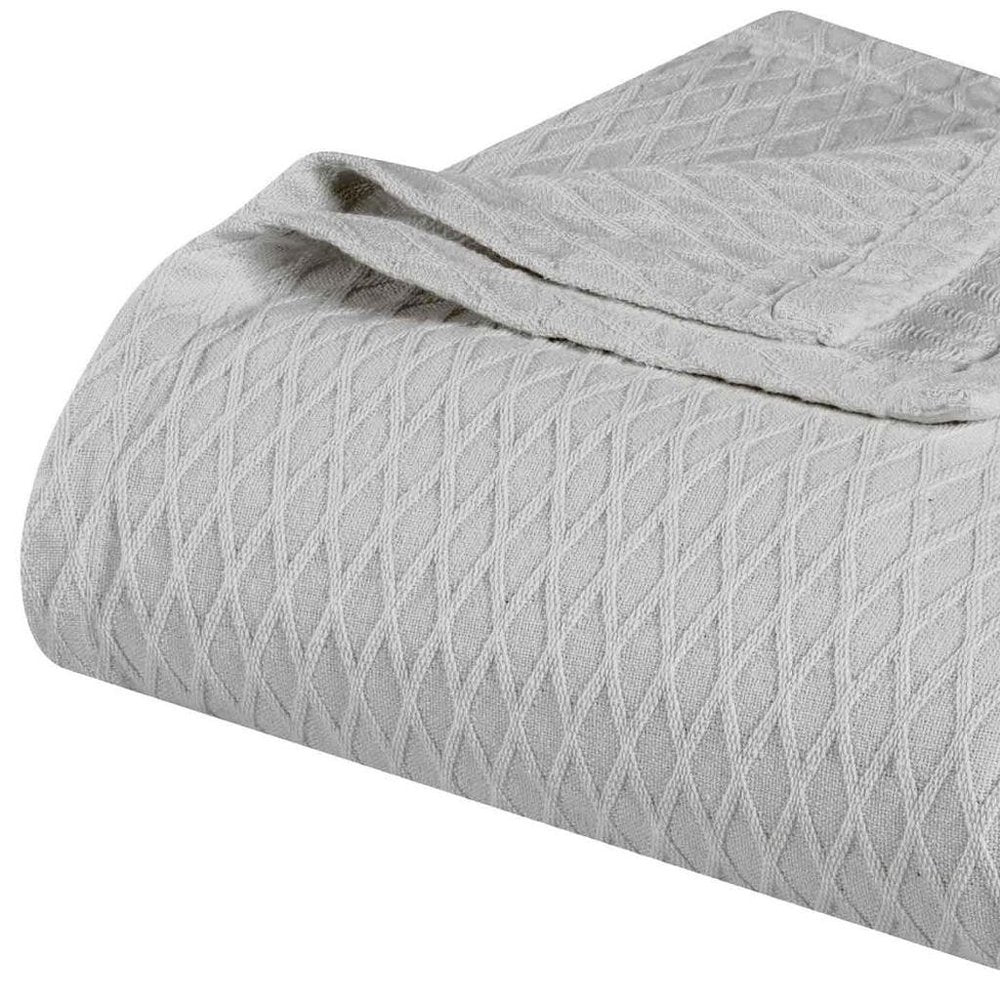 King Platinum Cotton Geometric Blanket