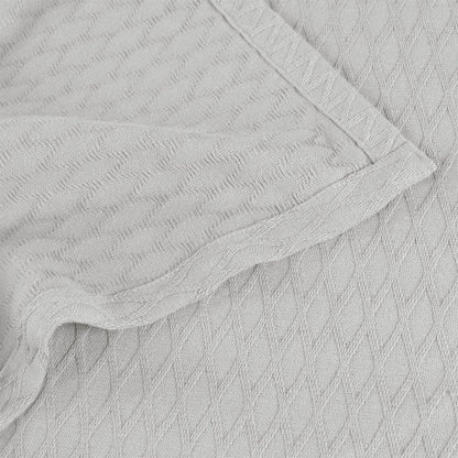 King Platinum Geometric Cotton Woven Blanket
