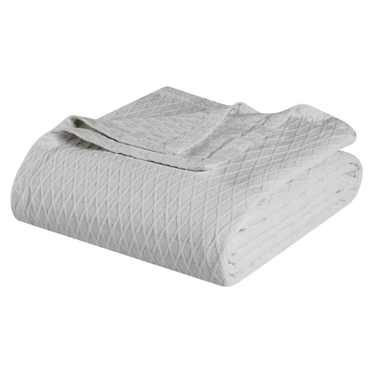 King Platinum Cotton Geometric Blanket