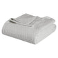 Twin Platinum Cotton Cable Knit Blanket