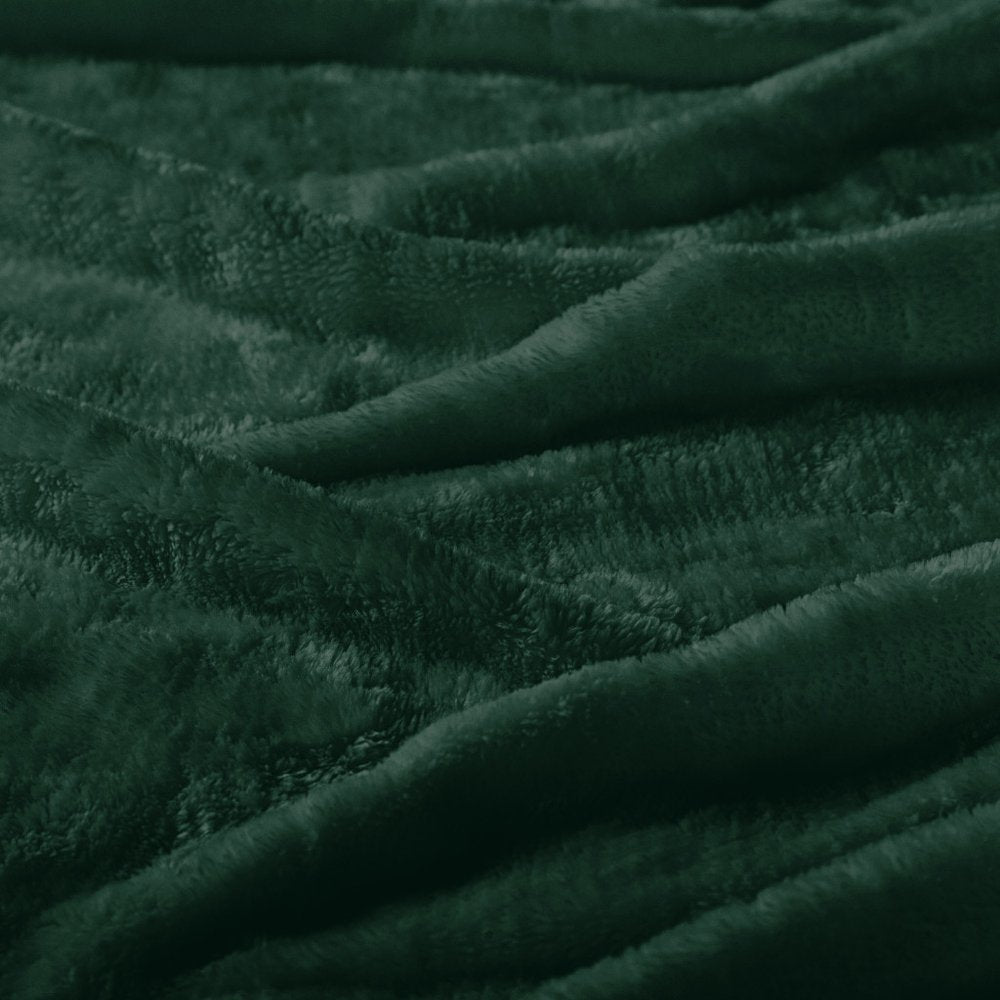 Queen Jungle Green Fleece Knitted Plush Blanket
