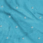 50" X 60" Light Blue And Silver Fleece Woven Polka Dots Plush Throw Blanket