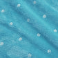50" X 60" Light Blue And Silver Fleece Woven Polka Dots Plush Throw Blanket