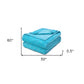 50" X 60" Light Blue And Silver Fleece Woven Polka Dots Plush Throw Blanket