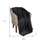 King Black Flannel Geometric Plush Blanket