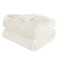 King Ivory Flannel Geometric Plush Blanket