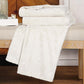 King Ivory Flannel Geometric Plush Blanket