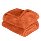 King Rust Flannel Knitted Plush Blanket