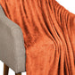 King Rust Flannel Knitted Plush Blanket