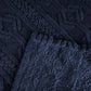King Navy Blue Fleece Knitted Plush Blanket